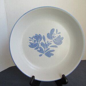 Pfaltzgraff bowl Yorktown baking gray blue 9" wide vintage castle